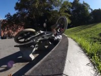 crazy al cayne crashing on bmx bike