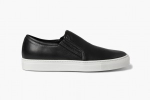 Balmain (@balmain) Leather Slip-On Sneakers
