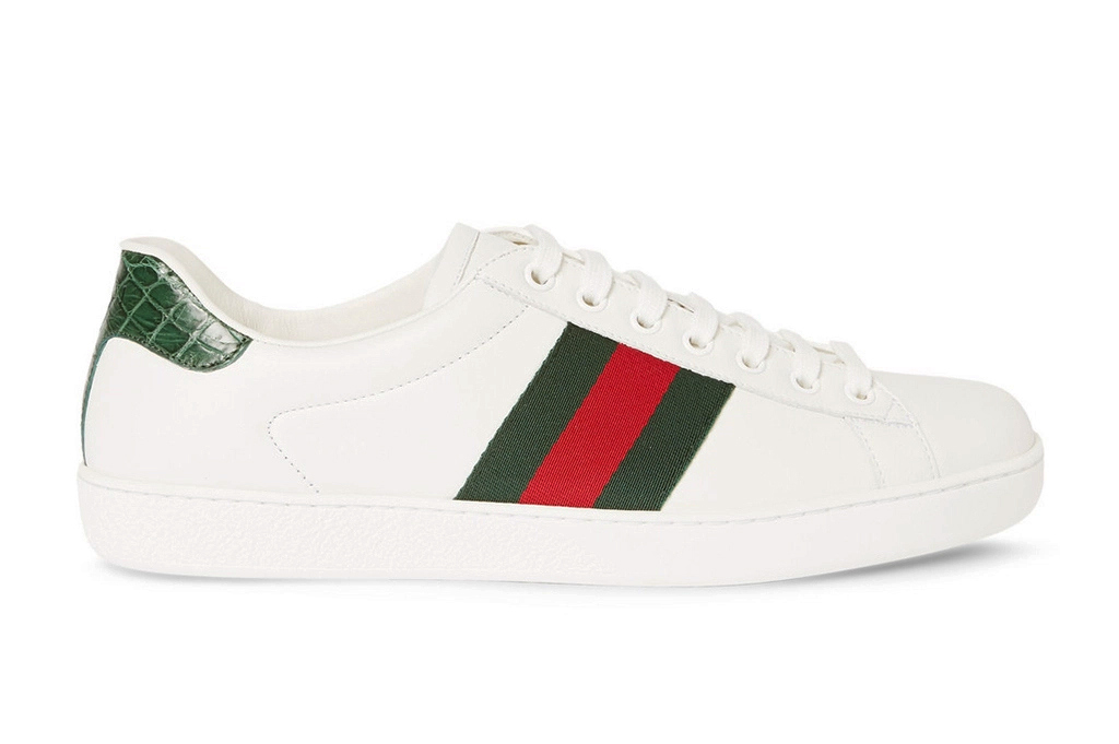 gucci-crocodile-webbing-trimmed-leather-sneakers