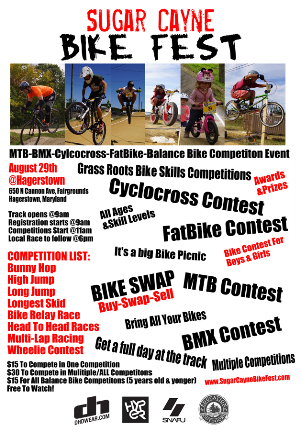 Sugar Cayne Bike Fest Hagerstown MD, August 29th