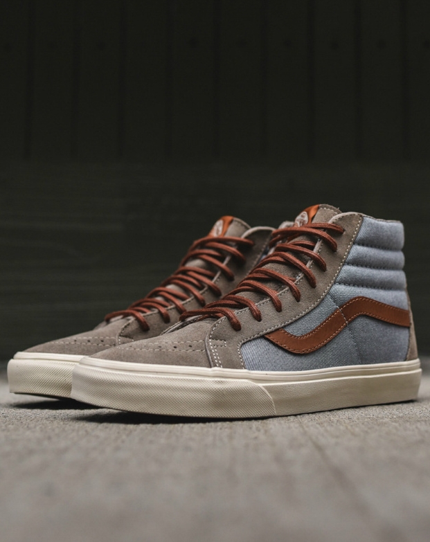 vans sk8 hi reissue grey