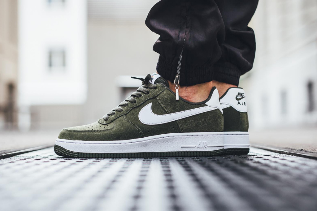 nike air force 1 suede green olive