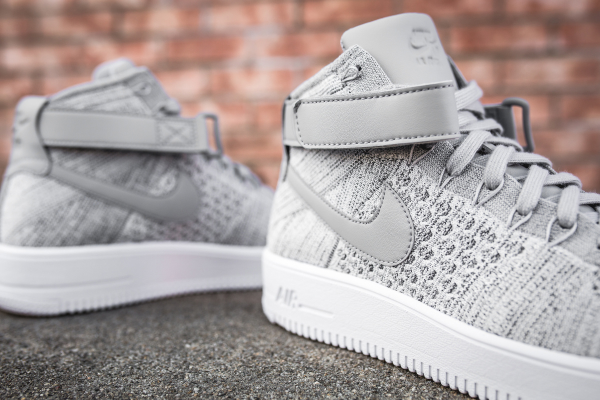 -Wolf Grey- Nike Air Force 1 Ultra Flyknit Mid - Sugar Cayne