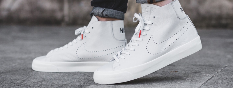 White Nike Blazer Mid Cayne