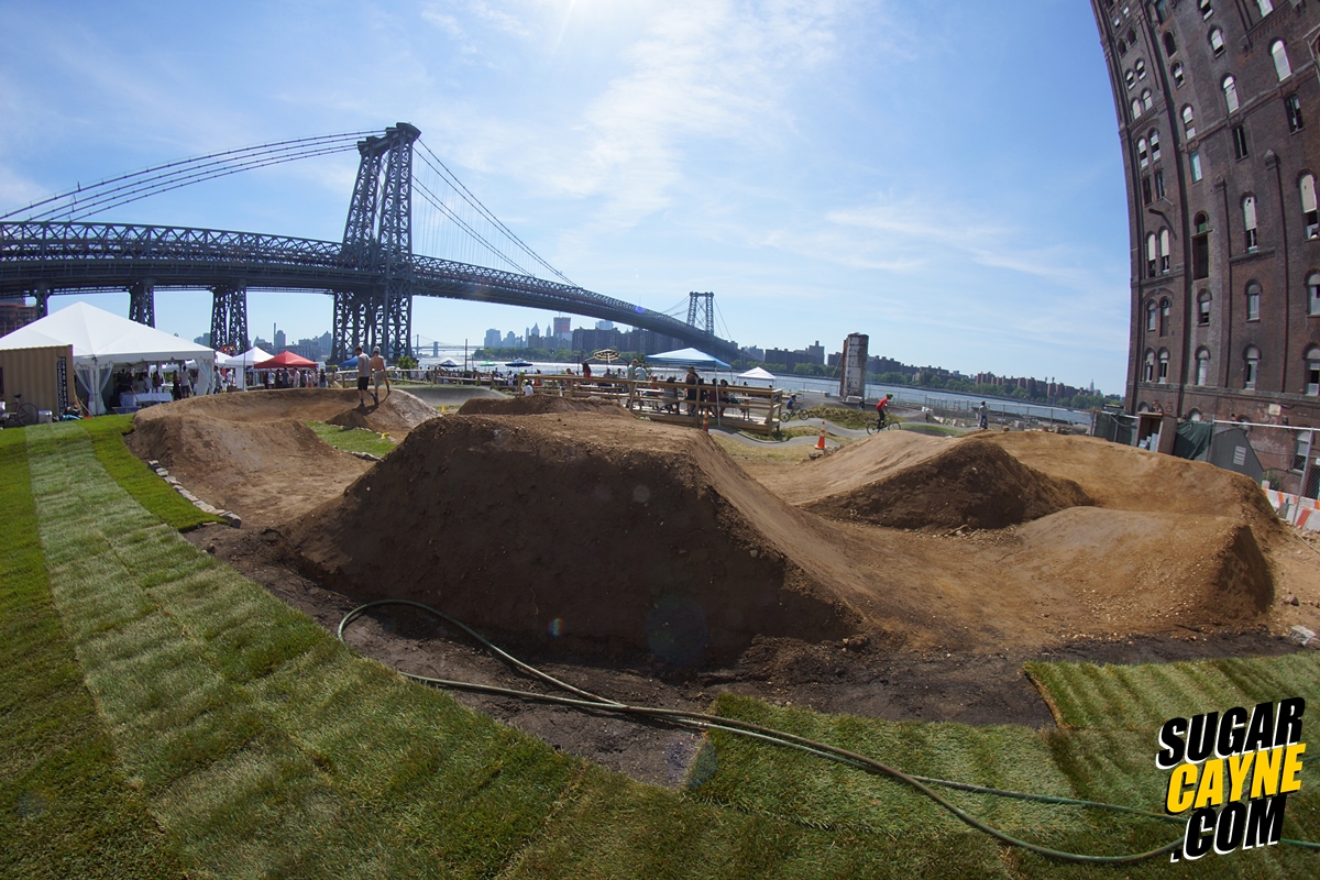 brooklyn pump track, dirt jumps