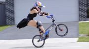 Saya-Sakakibara-bmx in dress