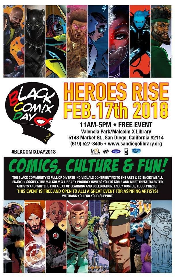 black comix day san diego flier