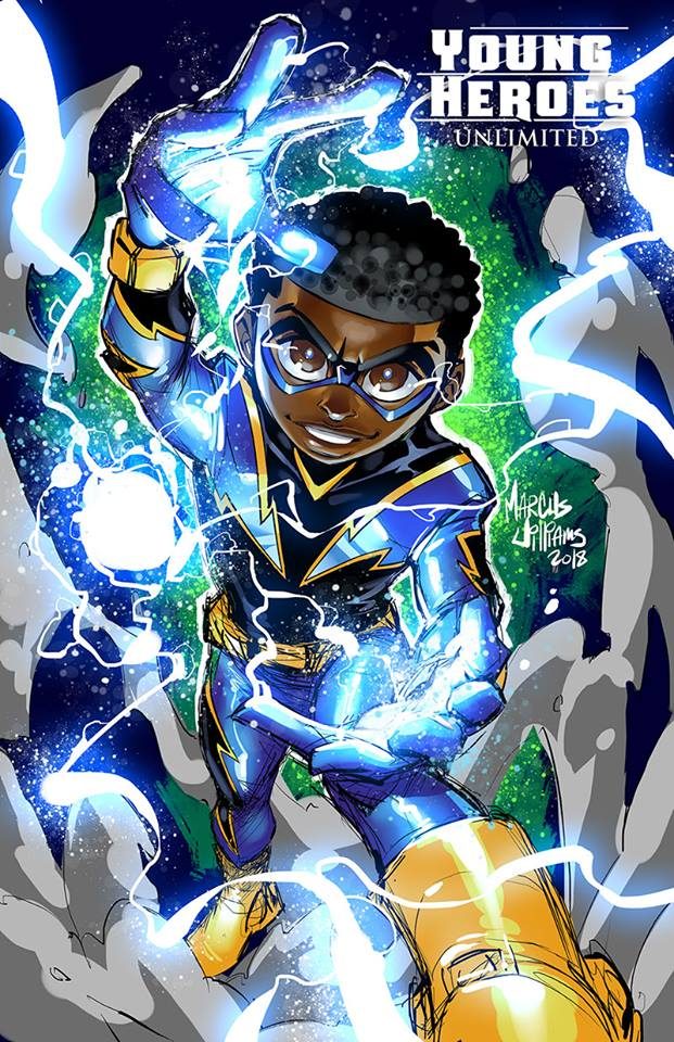 young heroes black lightning drawing