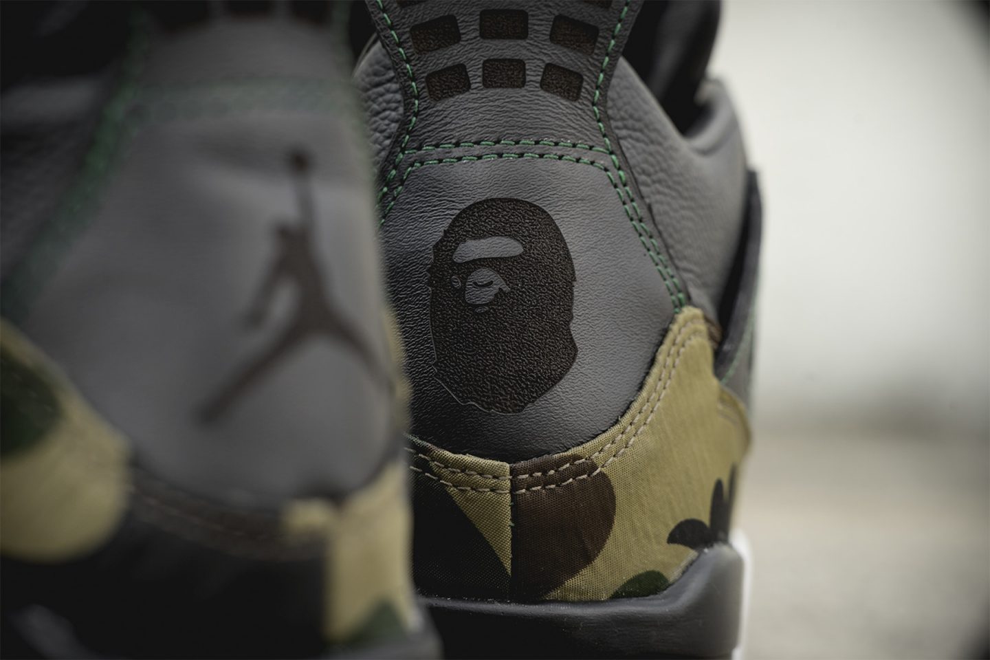 bape-air-jordan-4-gore-tex-bespoke camo heel