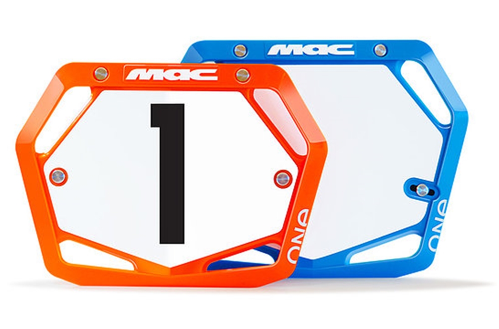 Orange Mac One Race Mode Pro BMX Number Plate