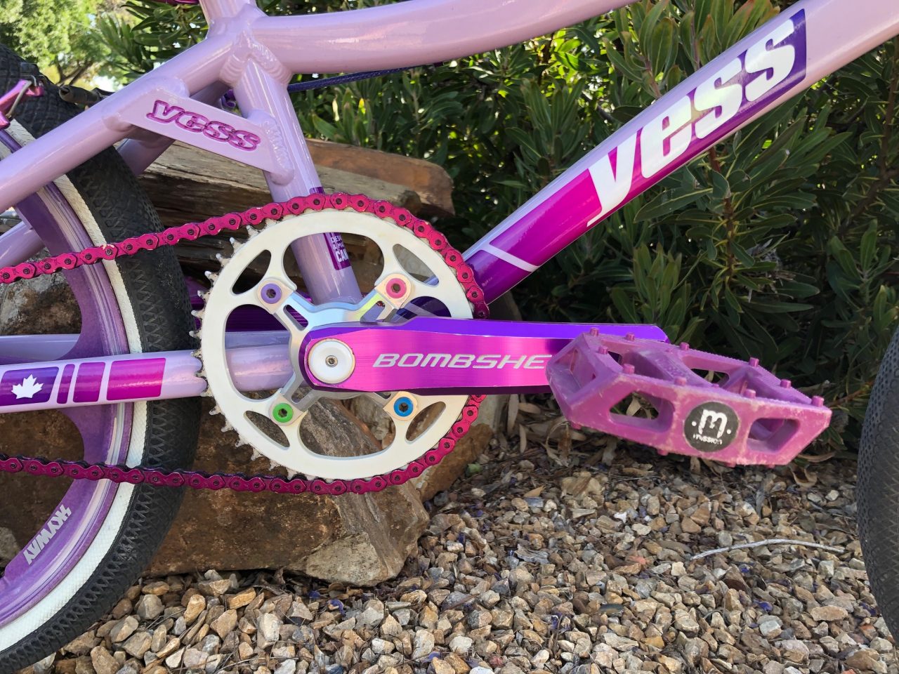 YESS Pro XL purple cranks