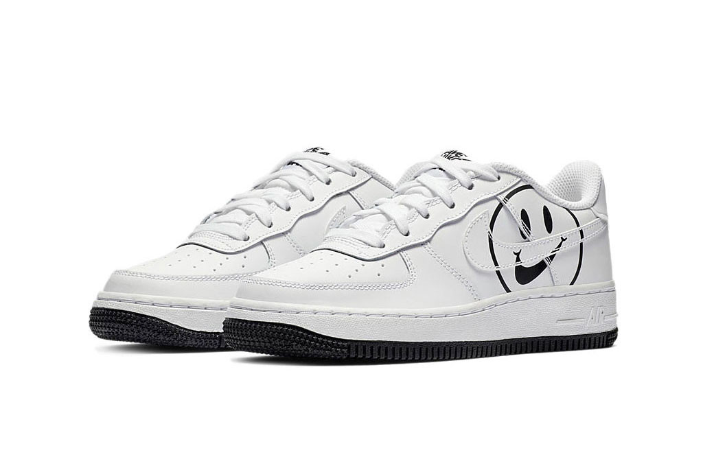 nike sneakers with smiley face