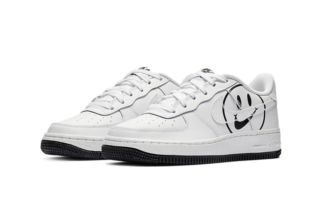 white air force 1 smiley face