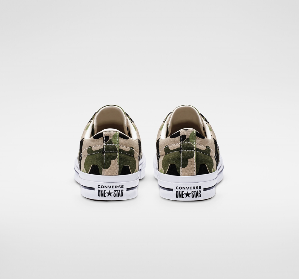 converse one star camo heel