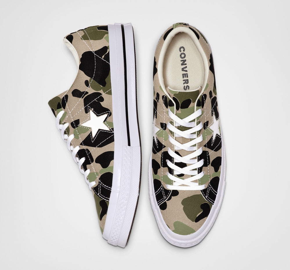 converse one star pair camo