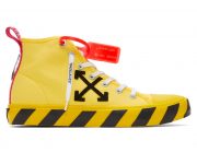 off white, yellow sneaker