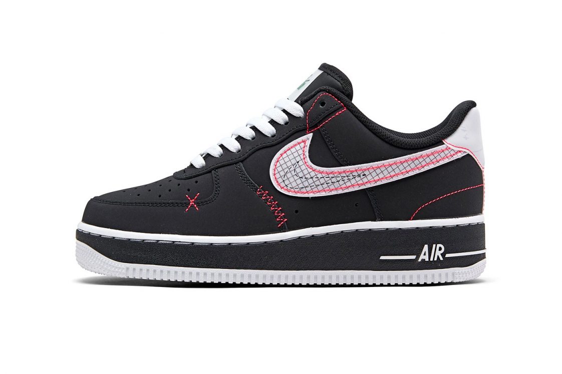 nike air force 1 black crimson