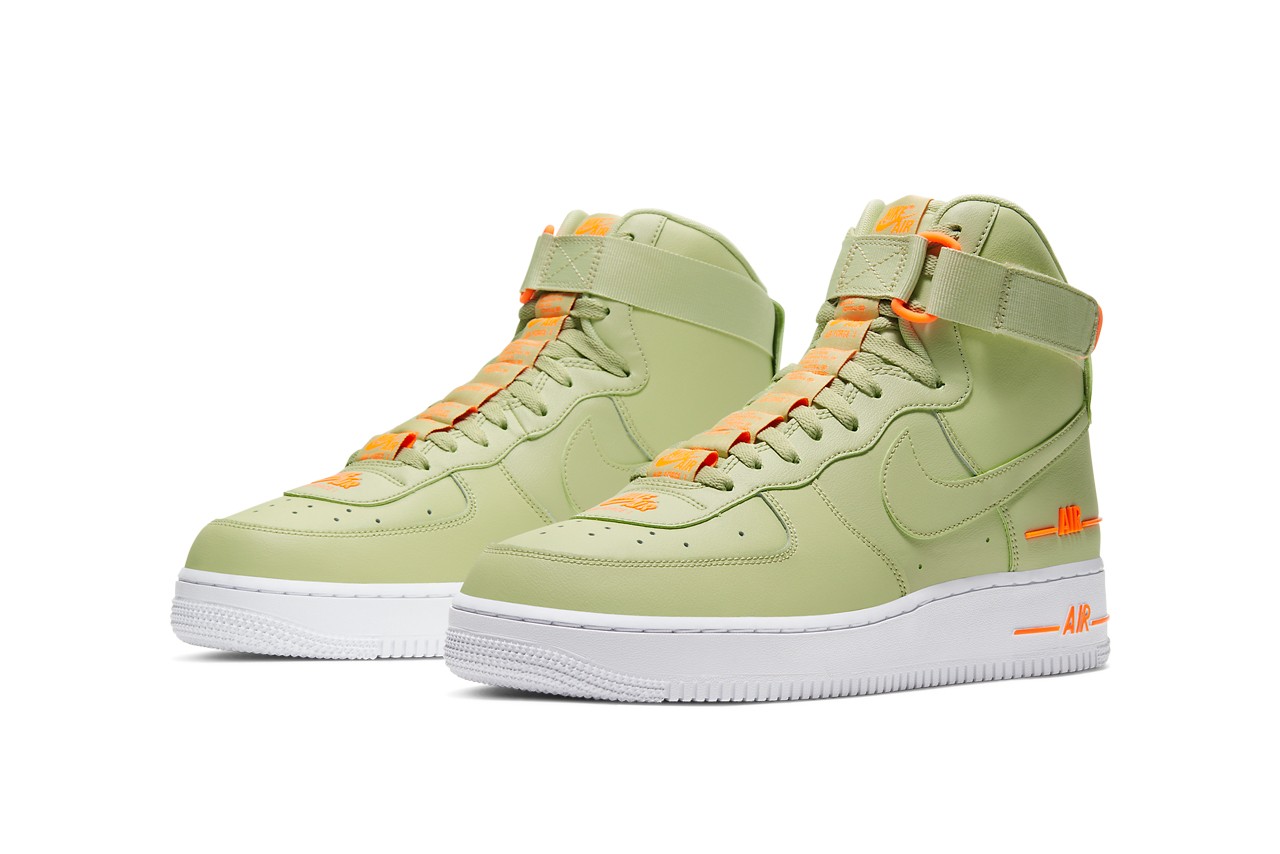 nike air force 1 olive pair