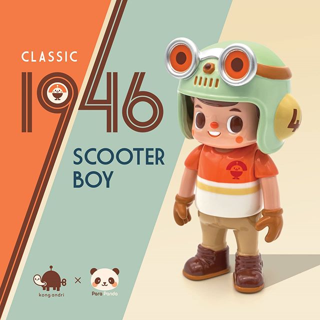 scooter boy art toy flyer