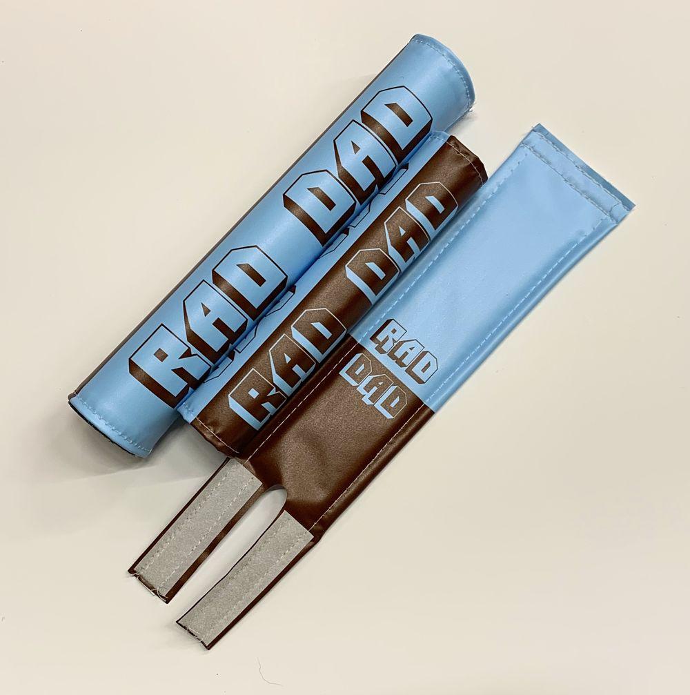 rad dad bmx pads blue brown