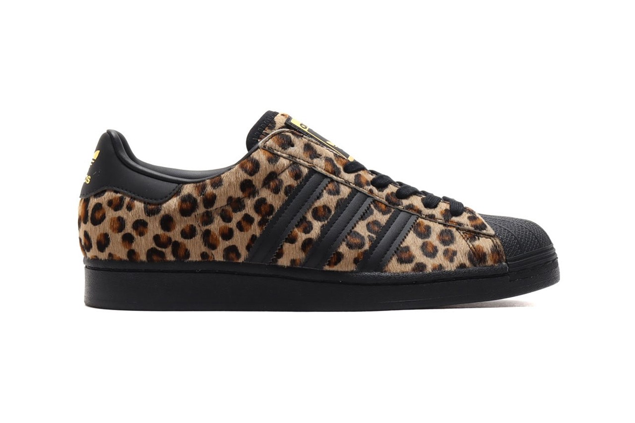 Adidas superstars leopard print sneakers