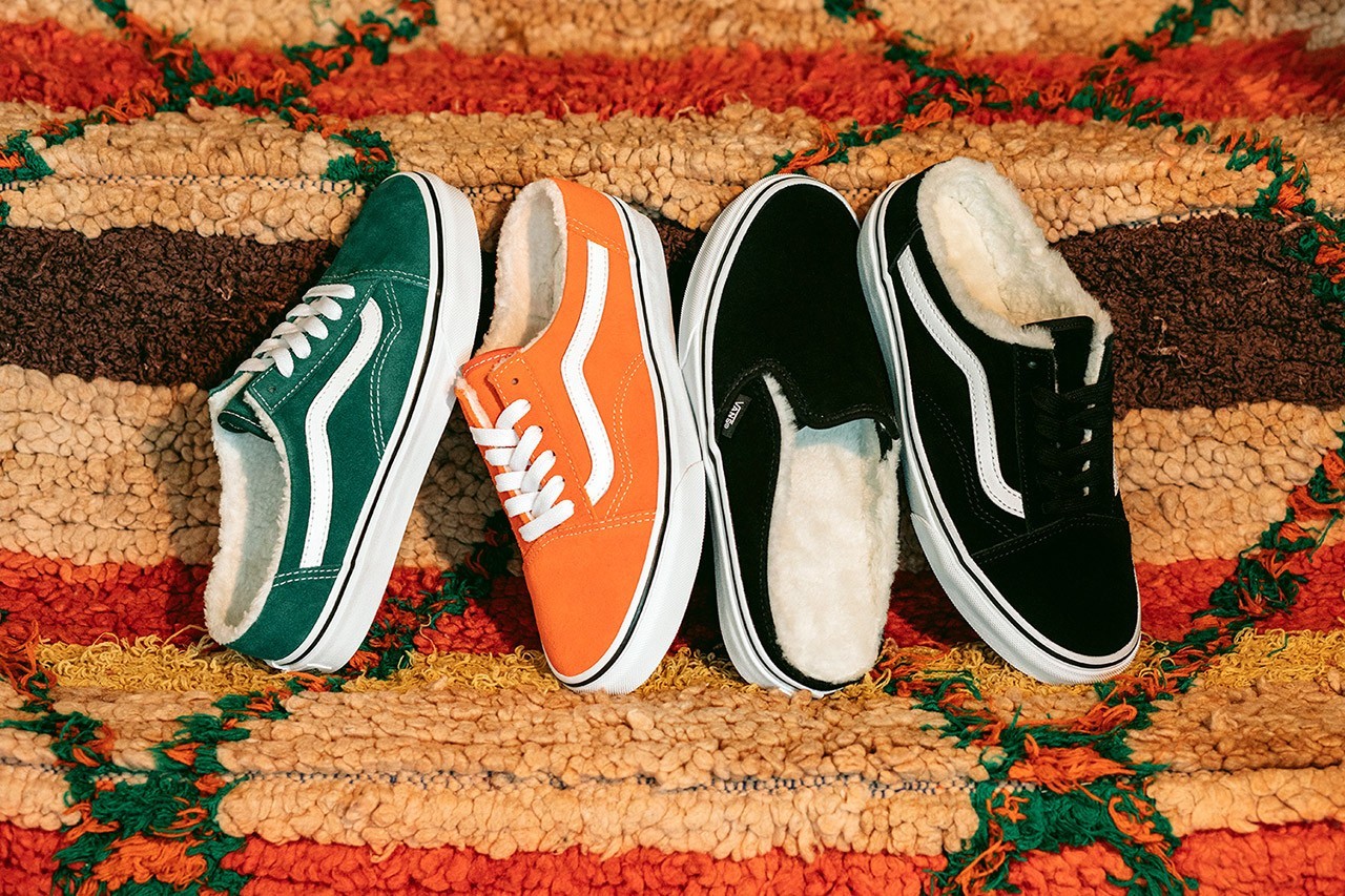 Vans' Old Skool and Slip-On Fleece Mule Collection - Sugar Cayne