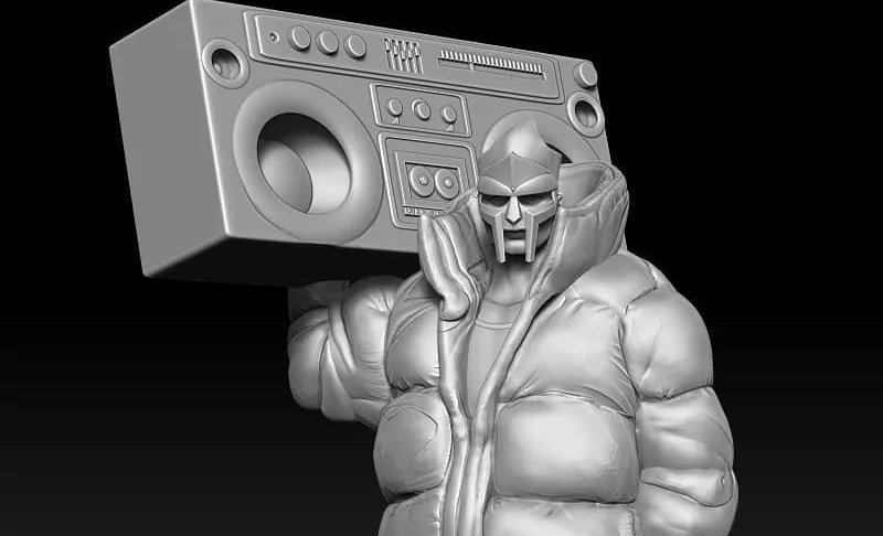 mf doom puffy jacket figure