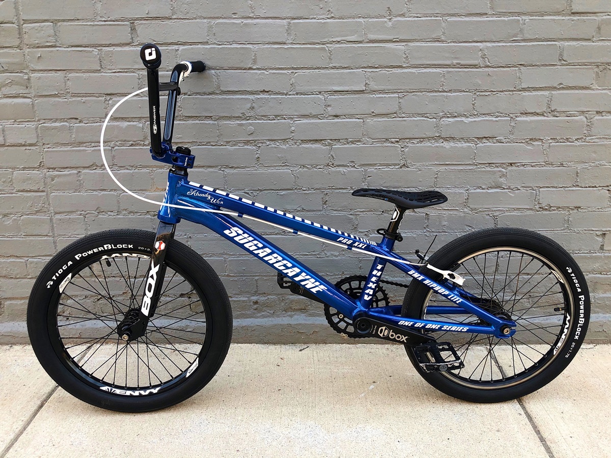 blue sugar cayne bmx bike