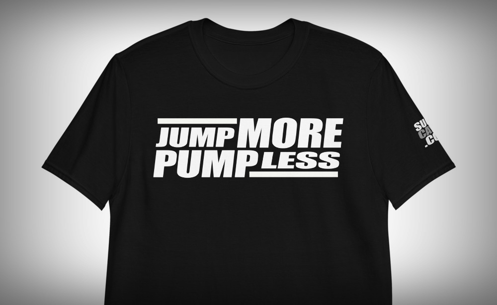 jump more pump less shirt