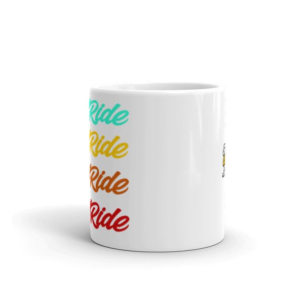 Just Ride Multi Color Glossy Coffee Mug - Image 3