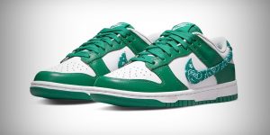 nike dunk low green paisley