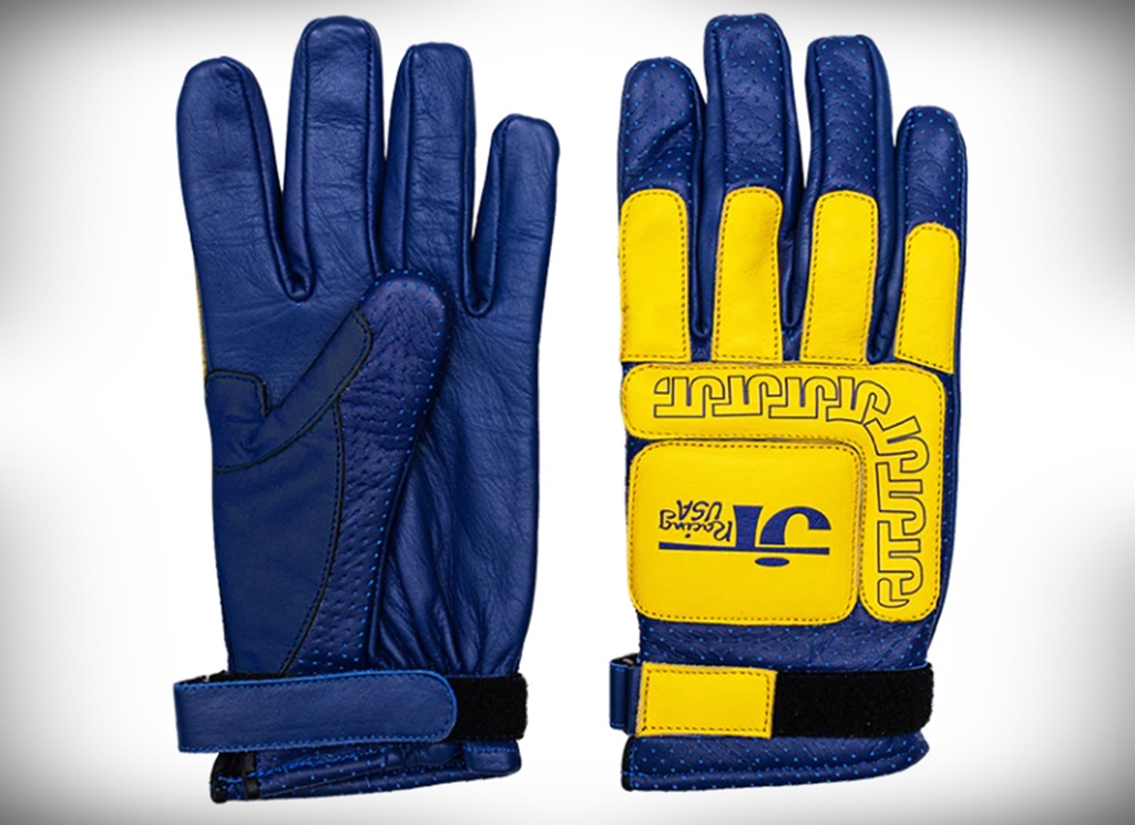JT Racing Gloves Blue Yellow