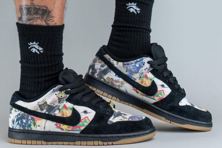 Supreme x Nike SB Dunk Low "Rammellzee" Art Shoe