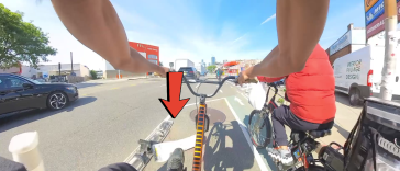 12 mile wheelie manual bmx cyclist