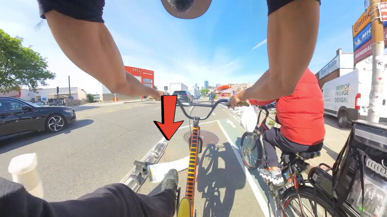 12 mile wheelie manual bmx cyclist