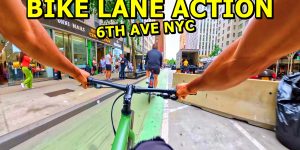 Bike Lane Action 6th Ave NYC