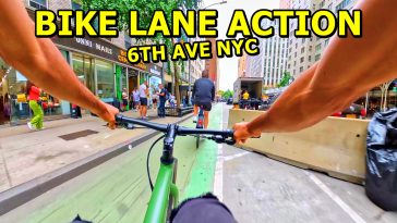 Bike Lane Action 6th Ave NYC