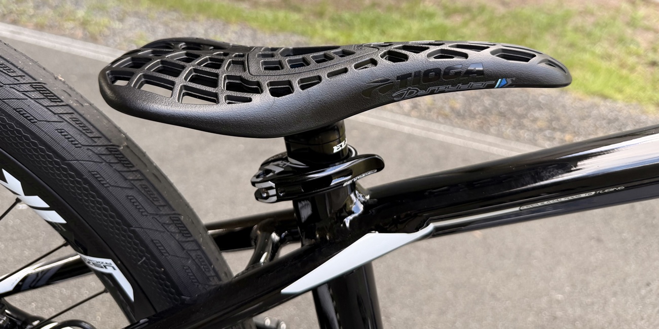 Tioga spider seat, Elevn seat clamp, Elevn seat post